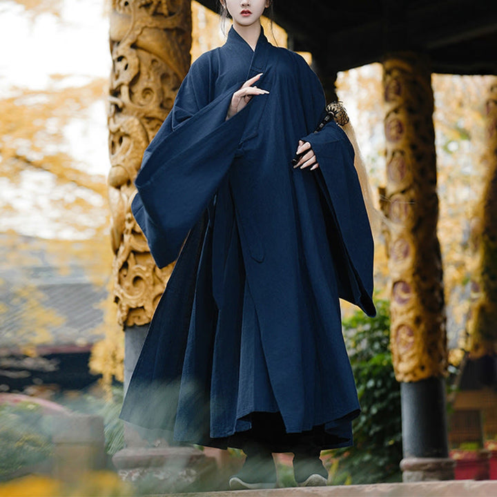 Buddha Stones Fall Winter Wudang Traditional Tai Chi Martial Arts Ceremony Linen Long Sleeve Unisex Taoist Long Robe - Large Sleeve - XL-FIT FOR US/UK/AU/EU-L - image 3