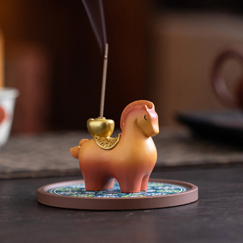 Buddha Stones Year Of The Horse 2026 New Year Ingot Attracting Wealth Home Decoration Incense Burner - image 8