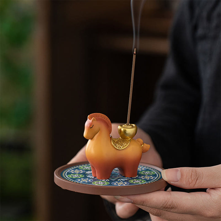 Buddha Stones Year Of The Horse 2026 New Year Ingot Attracting Wealth Home Decoration Incense Burner - image 5