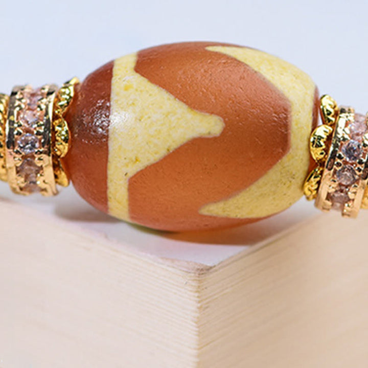 Buddha Stones Liuli Glass Dzi Beads Blessings Bracelet - image 17