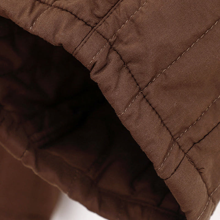 Buddha Stones Winter Plain Color Blocking Design Cotton Women's Harem Pants With Pockets - image 19