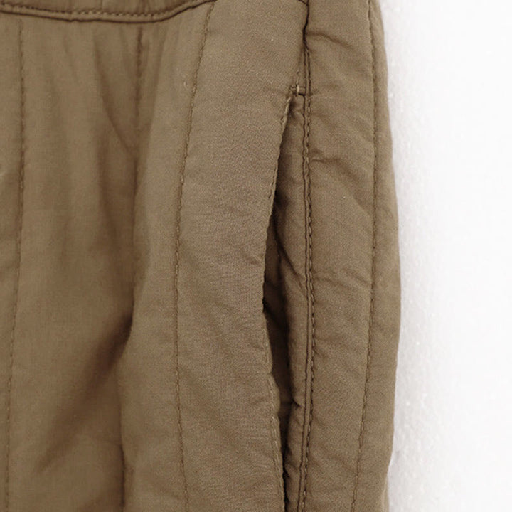 Buddha Stones Winter Plain Color Blocking Design Cotton Women's Harem Pants With Pockets - image 3