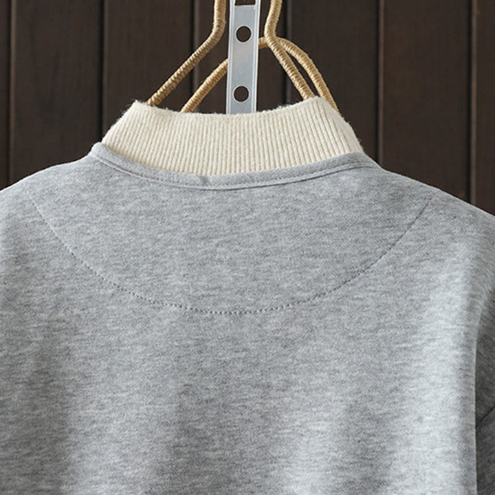 Buddha Stones Simple Plain V-Neck Buttons Down Design Women's Cotton Long Sleeve Jacket - image 9