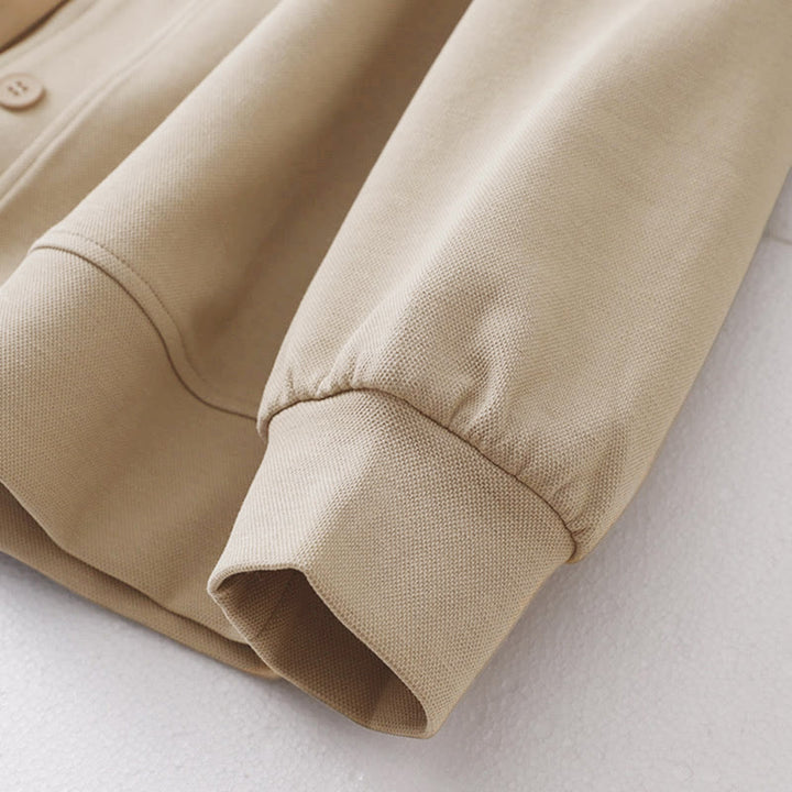 Buddha Stones Plain Buttons Women's Cotton Long Sleeve Jacket - image 4