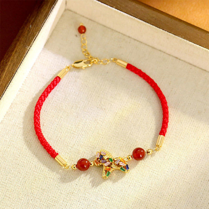 Buddha Stones Year Of The Horse Copper Red Agate Balance Bracelet - image 3