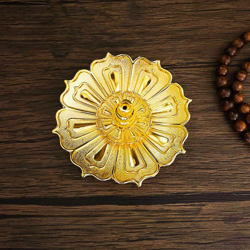 Buddha Stones Lotus Home Decoration Incense Burner - Yellow Lotus(8.8*3.2cm) - image 3