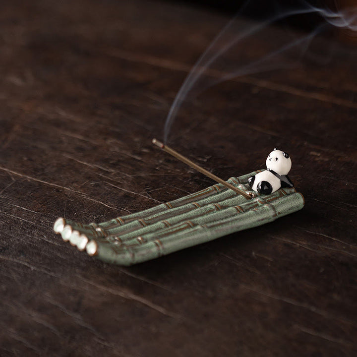 Buddha Stones Panda Home Decoration Incense Burner - Panda Lying On Its Back(13.7*4.2*2.8cm) - image 10