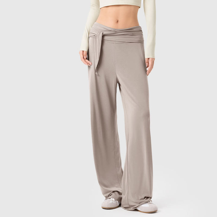 Buddha Stones Casual Lace-up Breathable Sports Women's Wide Leg Pants - AntiqueWhite - US12，UK/AU16，EU44 (XL) - image 14