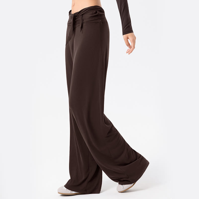 Buddha Stones Casual Lace-up Breathable Sports Women's Wide Leg Pants - image 11