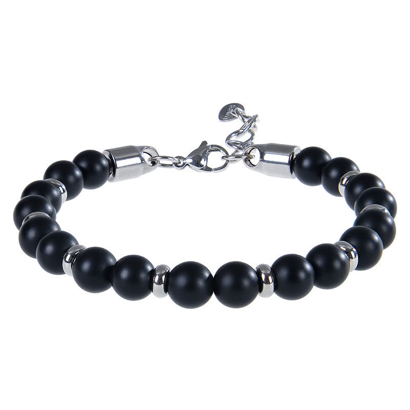 Buddha Stones Tiger Eye Various Natural Stone Beads Protection Bracelet - Frosted Stone(Wrist Circumference:17-20 cm) - image 13