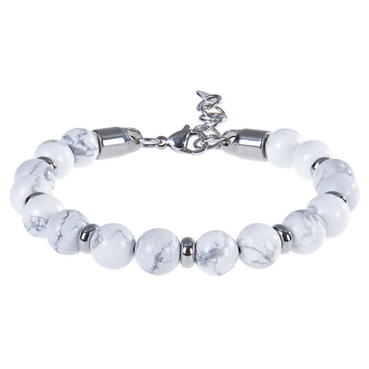 Buddha Stones Tiger Eye Various Natural Stone Beads Protection Bracelet - White Turquoise(Wrist Circumference:17-20 cm) - image 17
