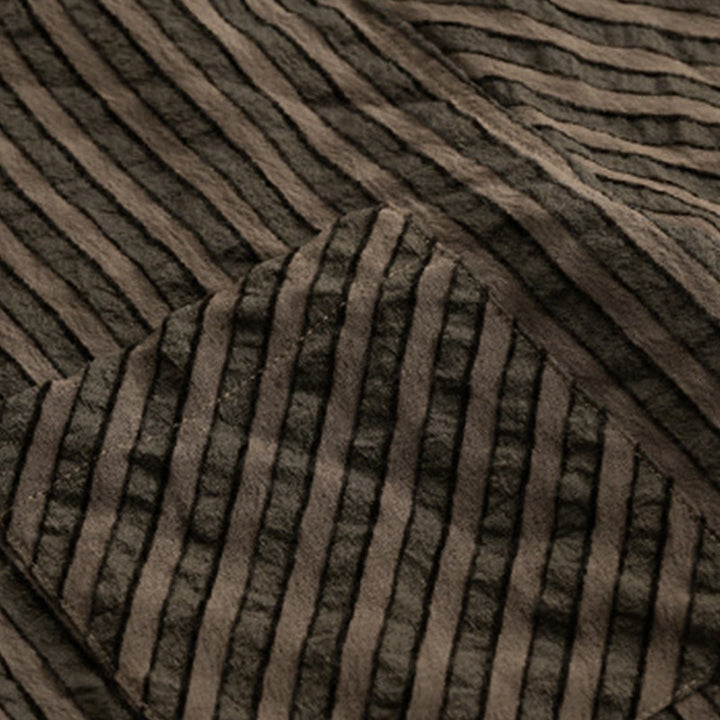 Buddha Stones Vintage Striped Buttons Down Stand Collar Long Sleeve Men's Cotton Shirt - image 13