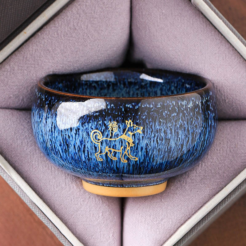 Buddha Stones Chinese Zodiac Year Of The Horse Ceramic Teacup Kung Fu Tea Cup 135ml - Dog 7.5cm*4.8cm*135ml - image 10