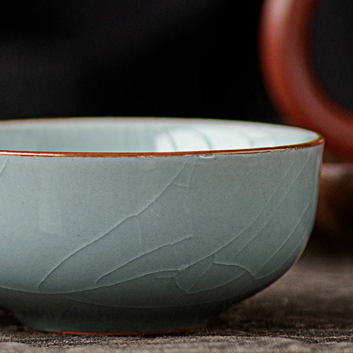 Buddha Stones Hand Painted Koi Fish Ceramic Teacup Kung Fu Tea Cup 50ml - image 7