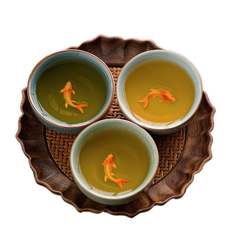 Buddha Stones Hand Painted Koi Fish Ceramic Teacup Kung Fu Tea Cup 50ml - image 13