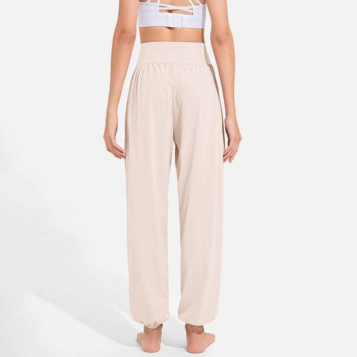 Buddha Stones Plain Drawstring Elastic Waist Design Women's Harem Pants Sports Yoga Sweatpants With Pockets - image 10