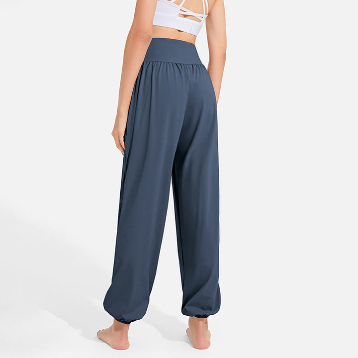 Buddha Stones Plain Drawstring Elastic Waist Design Women's Harem Pants Sports Yoga Sweatpants With Pockets - image 23