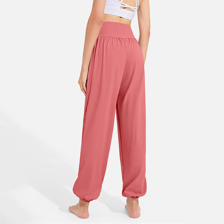 Buddha Stones Plain Drawstring Elastic Waist Design Women's Harem Pants Sports Yoga Sweatpants With Pockets - image 29