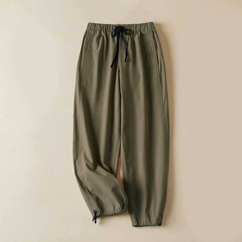 Buddha Stones Fall Drawstring 7-8 Length Cotton Women's Cargo Pants With Pockets - Tan - US12，UK/AU16，EU44 (3XL) - image 0