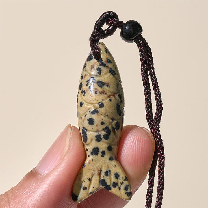 Buddha Stones Carving Koi Fish Pink Crystal Indian Agate Amethyst Warmth Prosperity Necklace Pendant - image 35