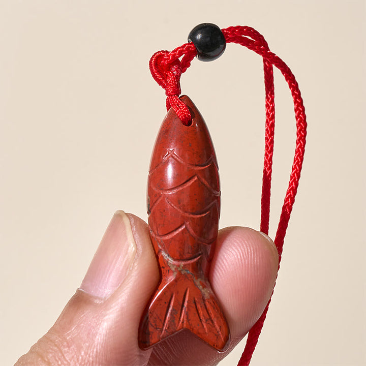 Buddha Stones Carving Koi Fish Pink Crystal Indian Agate Amethyst Warmth Prosperity Necklace Pendant - image 24