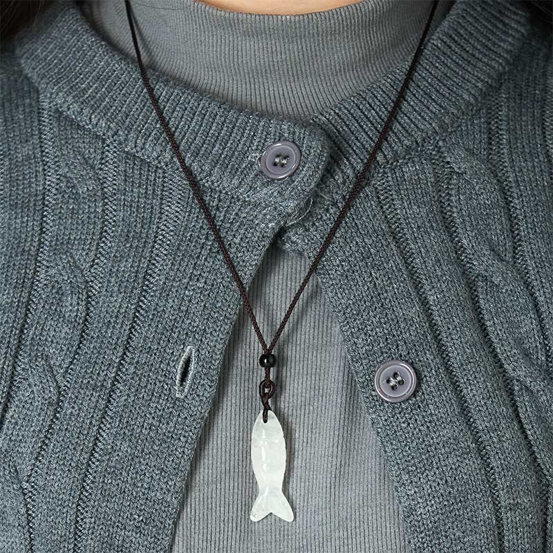Buddha Stones Carving Koi Fish Pink Crystal Indian Agate Amethyst Warmth Prosperity Necklace Pendant - image 51