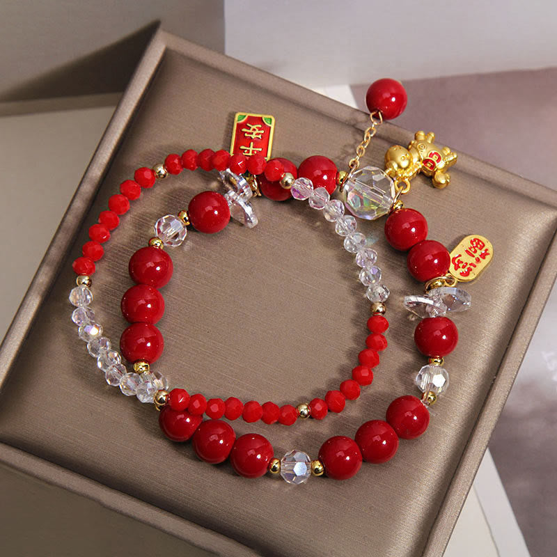 Buddha Stones Year Of The Horse Ingot Prosperity Bracelet - image 1