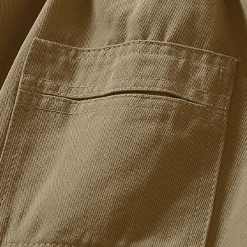 Buddha Stones Fall Simple Lines Button Zipper Design Ankle-Length Cotton Women's Harem Pants With Pockets - image 14