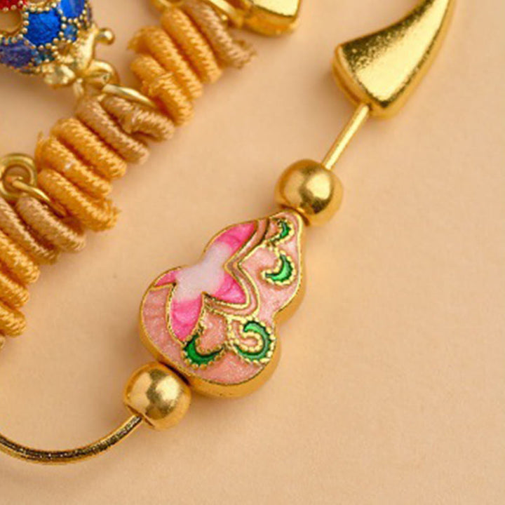 Buddha Stones Year Of The Horse Fu Character Lotus Attract Fortune Ruyi Handle Peace Buckle Luck Brooch - image 6