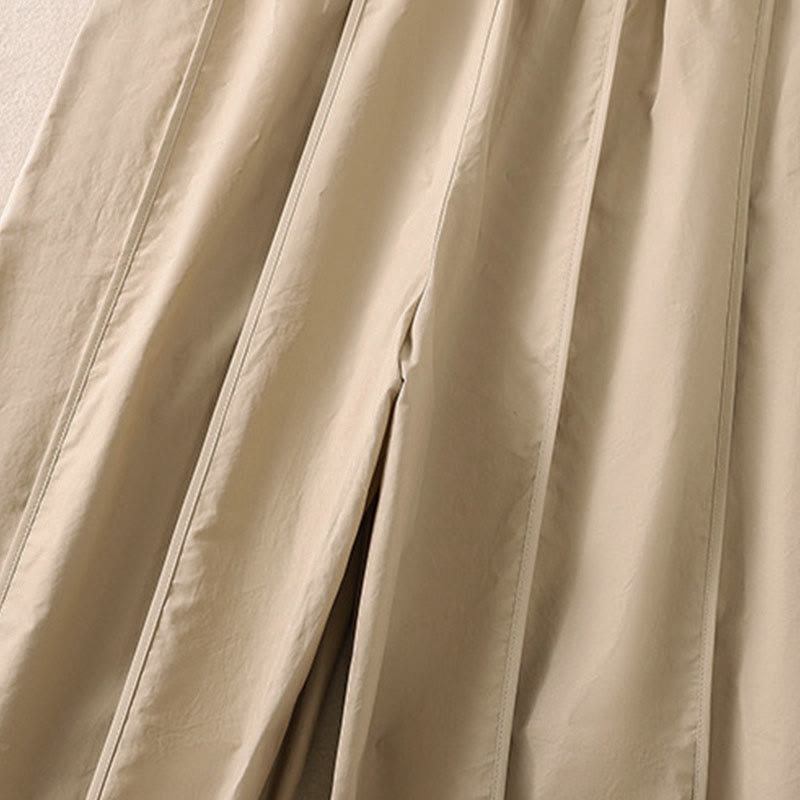 Buddha Stones Summer Simple Pure Color High Waisted Pleated Women's Harem Pants With Pockets - image 17