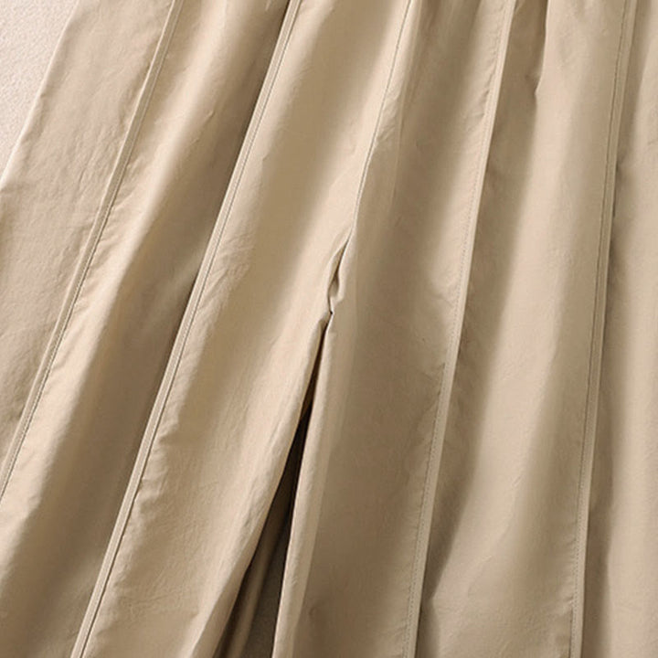 Buddha Stones Summer Simple Pure Color High Waisted Pleated Women's Harem Pants With Pockets - image 17