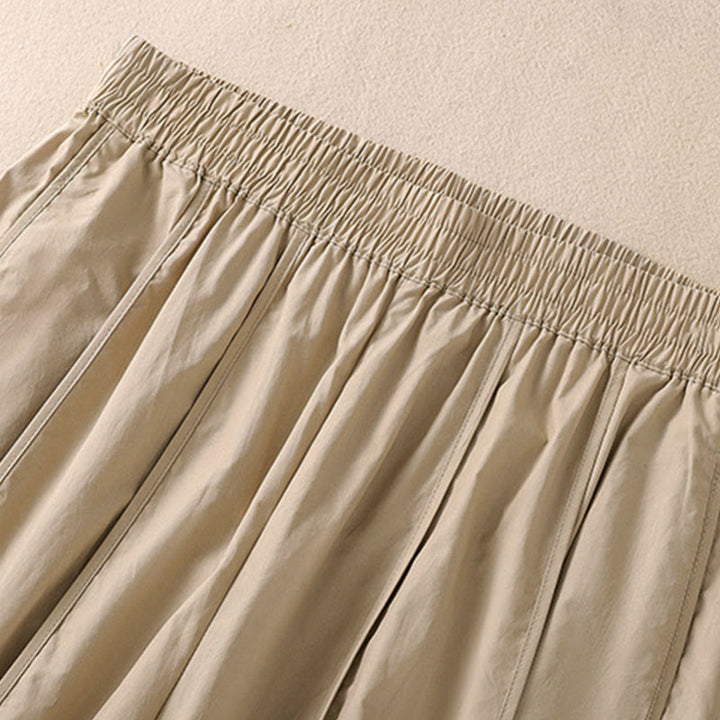 Buddha Stones Summer Simple Pure Color High Waisted Pleated Women's Harem Pants With Pockets - image 12