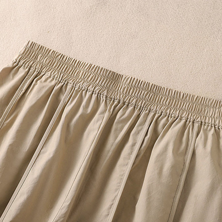 Buddha Stones Summer Simple Pure Color High Waisted Pleated Women's Harem Pants With Pockets - image 11