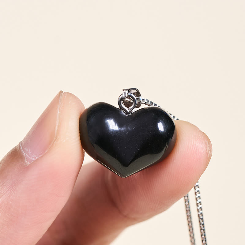 Buddha Stones Heart Design Amethyst Topaz Pink Crystal Opal Tiger Eye White Crystal Red Jasper Amazonite Green Aventurine Black Obsidian Citrine Balance Necklace Pendant - image 41