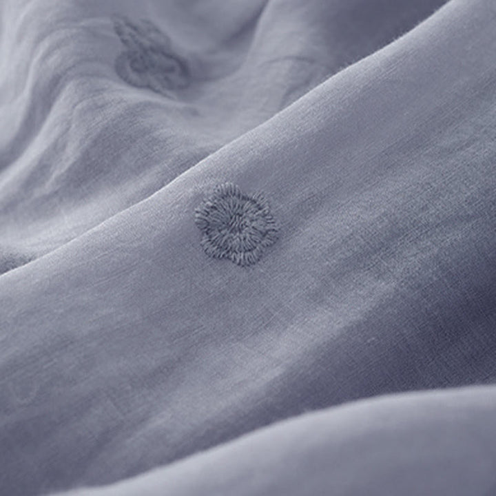 Buddha Stones Embroidery Hollow Design A-line Drawstring High Waist Women's Skirt With Pockets - image 4