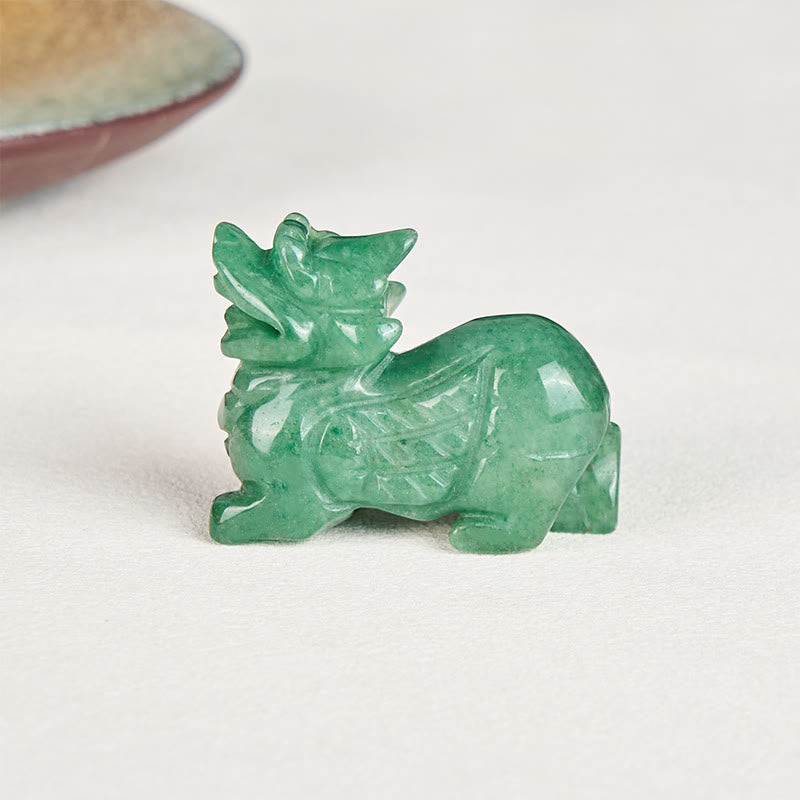 Buddha Stones "Choose Wisely" Natural Small PiXiu Green Aventurine Luck Decoration Includes Gift Message Card - image 13