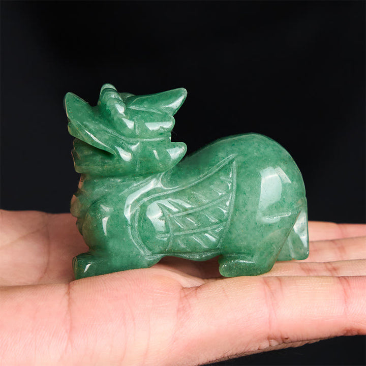 Buddha Stones "Choose Wisely" Natural Small PiXiu Green Aventurine Luck Decoration Includes Gift Message Card - image 16