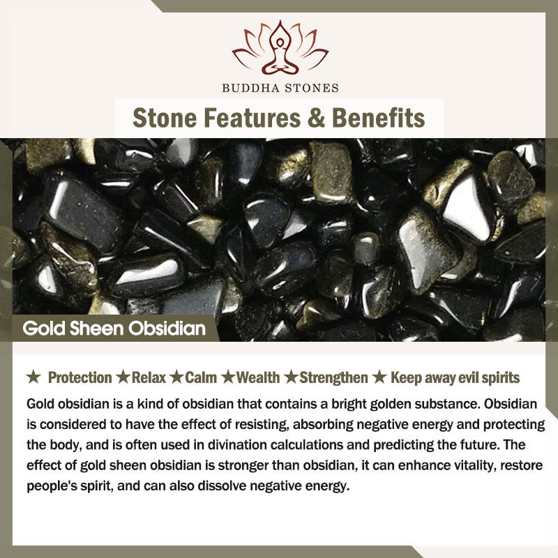 Buddha Stones Tiger's Eye Silver Sheen Obsidian Gold Sheen Obsidian Rainbow Obsidian Positive Necklace Pendant - image 12