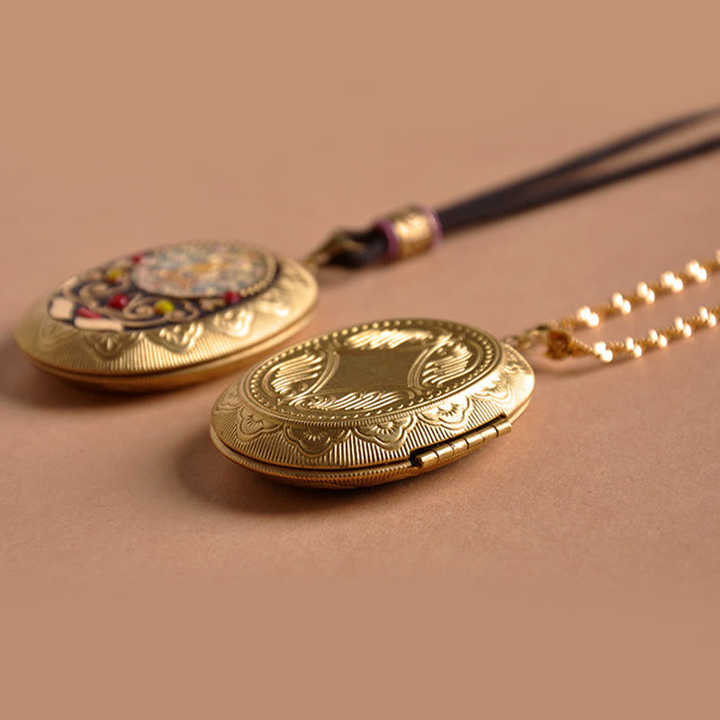 Buddha Stones Copper Kwan Yin Avalokitesvara Zakiram Wealth Pendant Necklace - image 36
