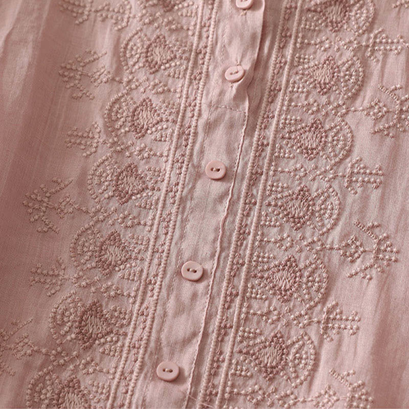 Buddha Stones Summer Floral Pattern Crew Neck Short Sleeve Women's Polyester Shirt  - image 7