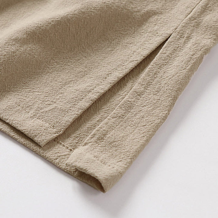 Buddha Stones Summer Solid Color Stand Collar Men's Cotton Linen Sleeveless Vest - image 12