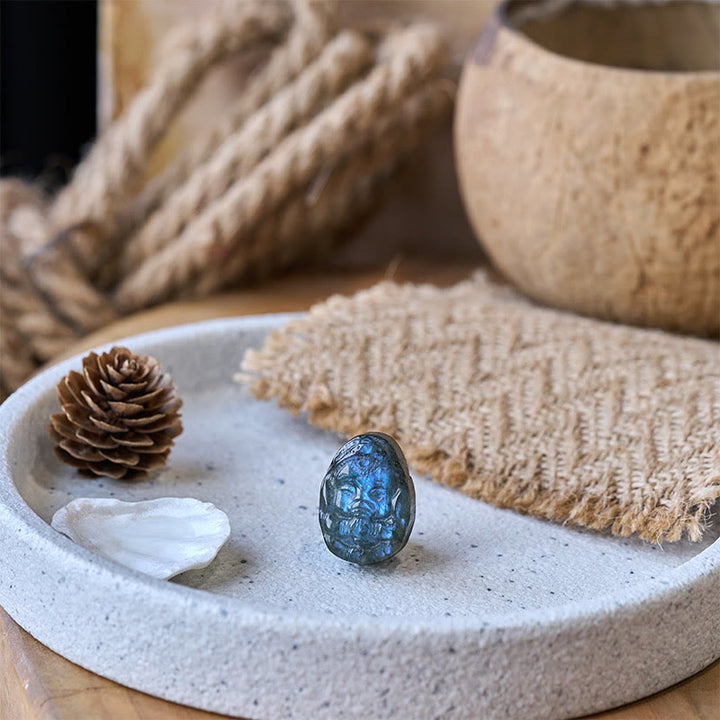 Buddha Stones Ganesh Elephant Figurine Natural Labradorite Healing Protection Statue Home Decoration - image 6