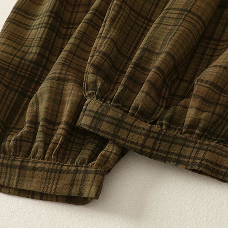 Buddha Stones Spring Plaid Design Women's Harem 7-8 Length Pants With Pockets - image 11