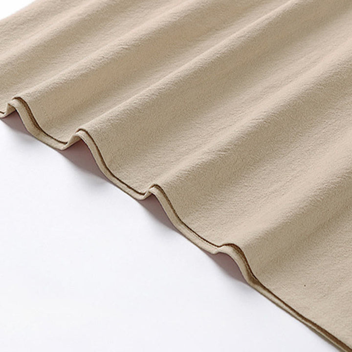 Buddha Stones Summer Casual Crew Neck Men's Half Sleeve Cotton Linen T-Shirt - image 5