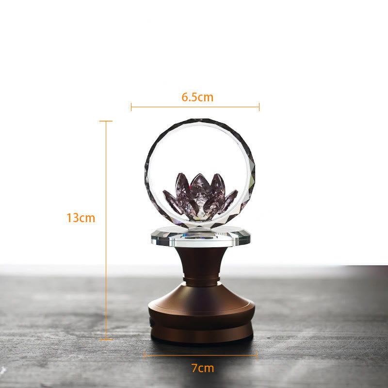 Buddha Stones Lotus Copper Brass New Beginning Home Decoration - Aluminum Alloy Base - 6.5*13*7 cm - Rechargeable - image 15