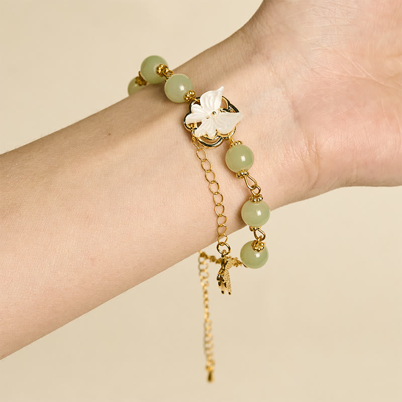 Buddha Stones Liuli Glass Bead Butterfly Blessing Love Bracelet - image 7