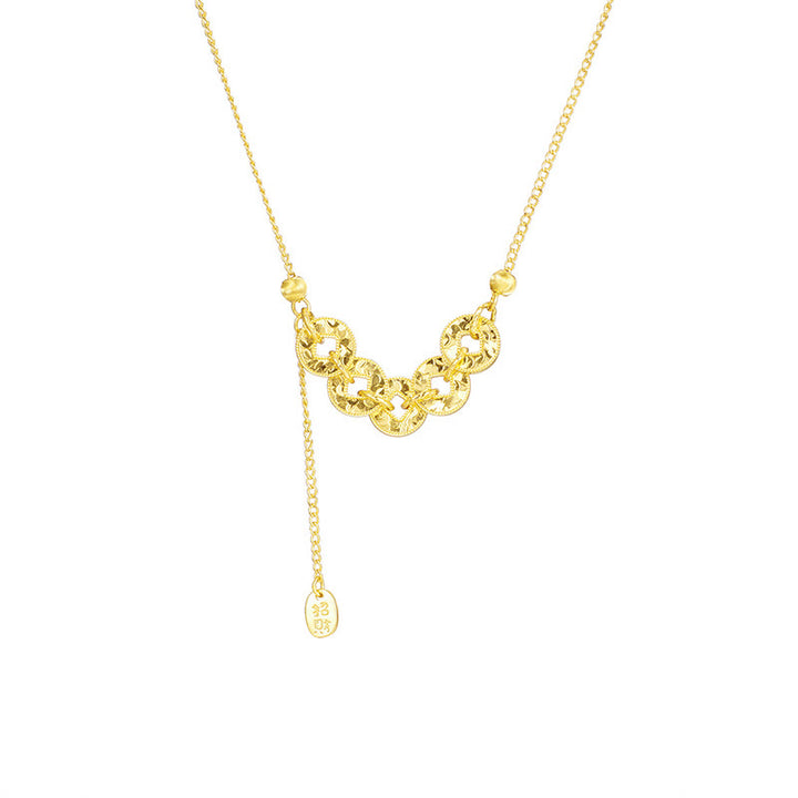 Buddha Stones 925 Sterling Silver Five-Emperor Coins Protection Ring Bracelet Necklace Pendant - image 1