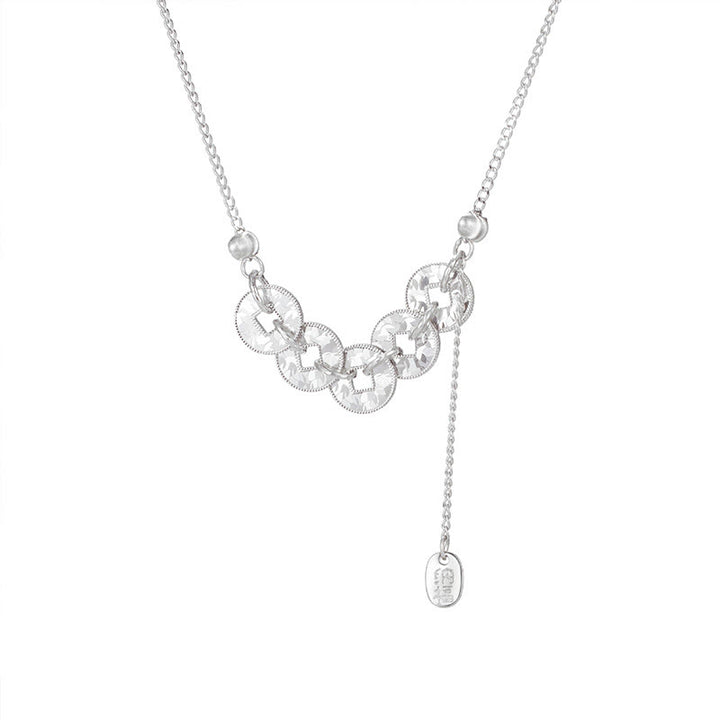 Buddha Stones 925 Sterling Silver Five-Emperor Coins Protection Ring Bracelet Necklace Pendant - image 4