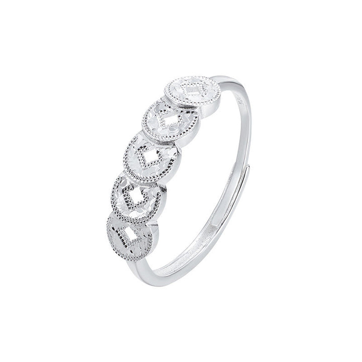 Buddha Stones 925 Sterling Silver Five-Emperor Coins Protection Ring Bracelet Necklace Pendant - image 16