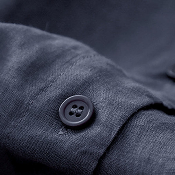 Buddha Stones Plain Button Crew Neck Design Women's  blend Three Quarter Sleeve Shirt - image 4